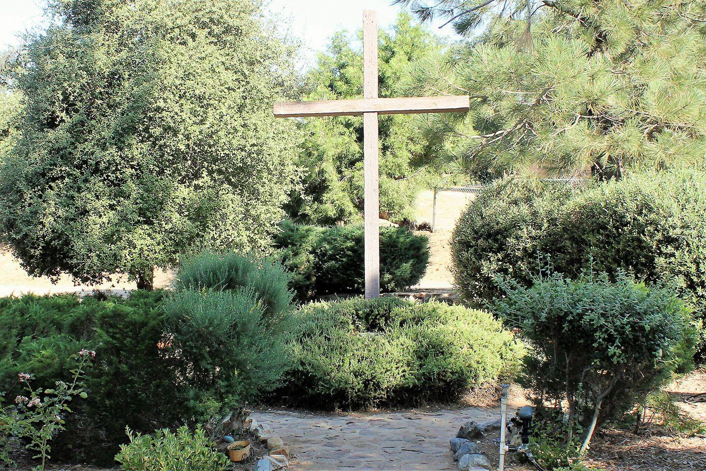 cross in the church garden